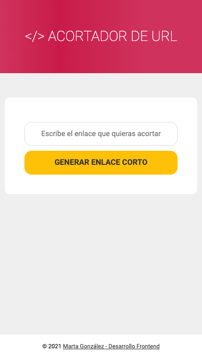 Acortador de enlaces con NodeJS y MongoDB
